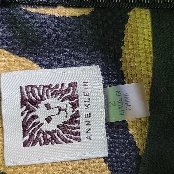 ANNE KLEIN Black and‎ Gold Leopard Print Dress Size 2 - Picture 7 of 7